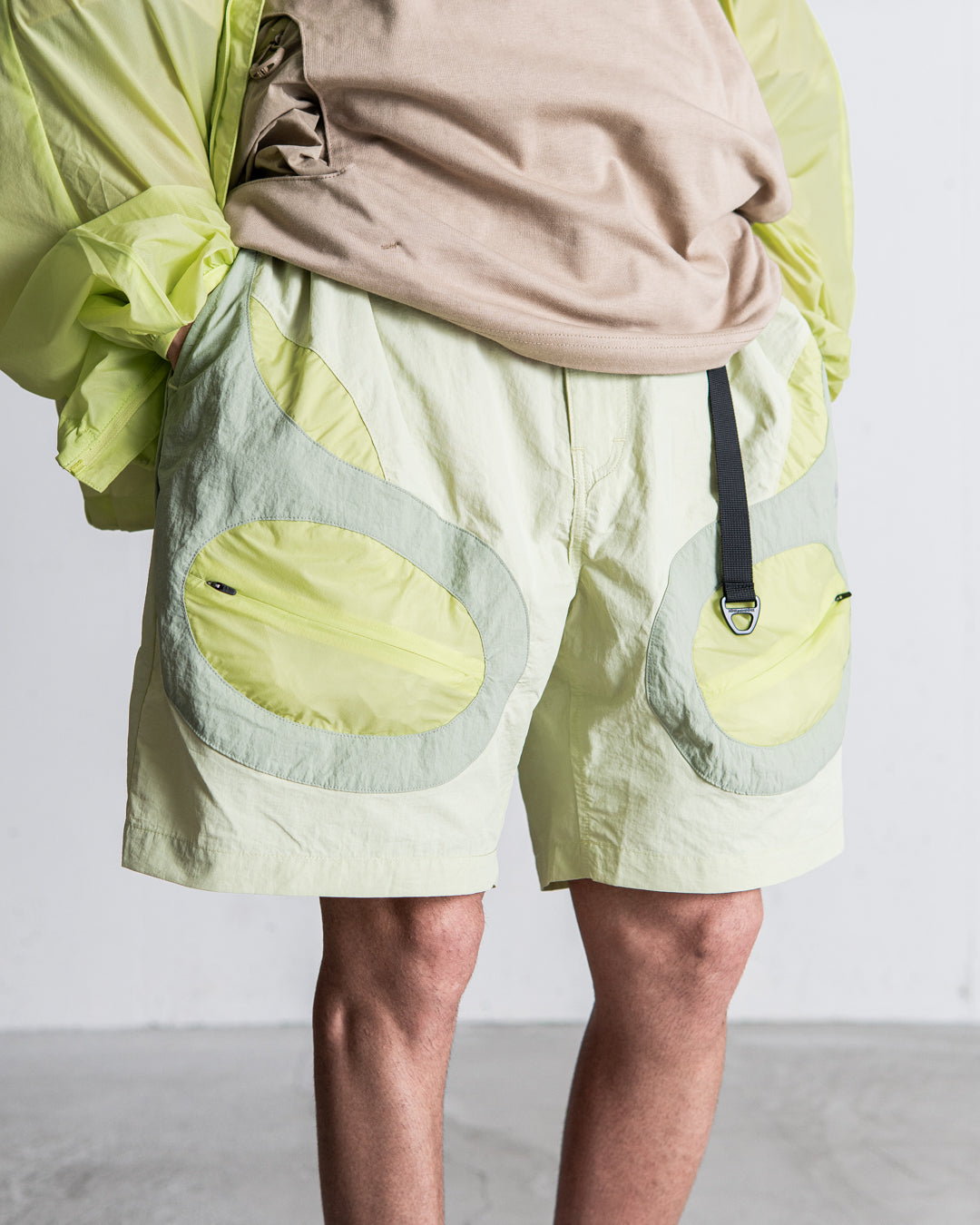 NINE point NINE Lagoon Transparent Pocket Shorts