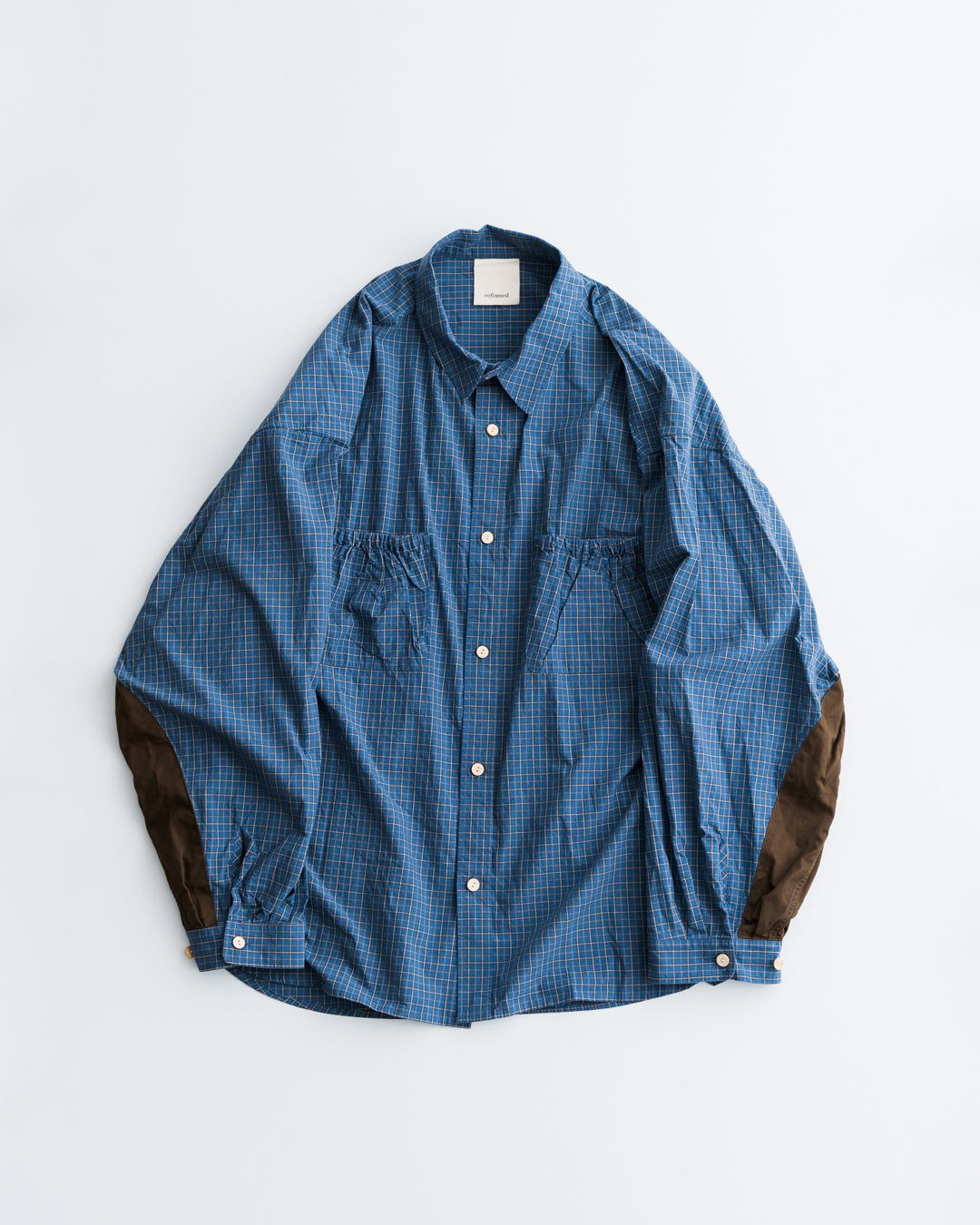 refomed  WRIST PATCH WIDE SHIRT "CHECK"