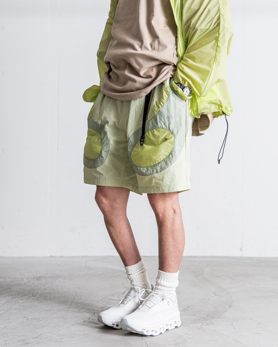 NINE point NINE Lagoon Transparent Pocket Shorts