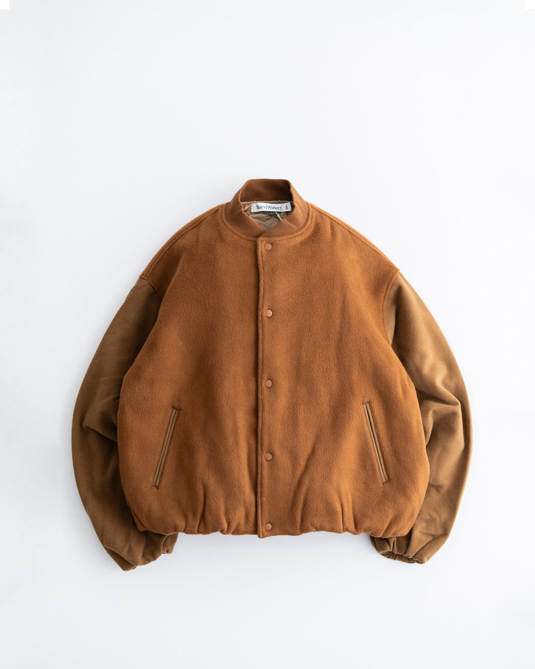 SandWaterr RESEARCHED PADDED BLOUSON / WOOL MIX MELTON