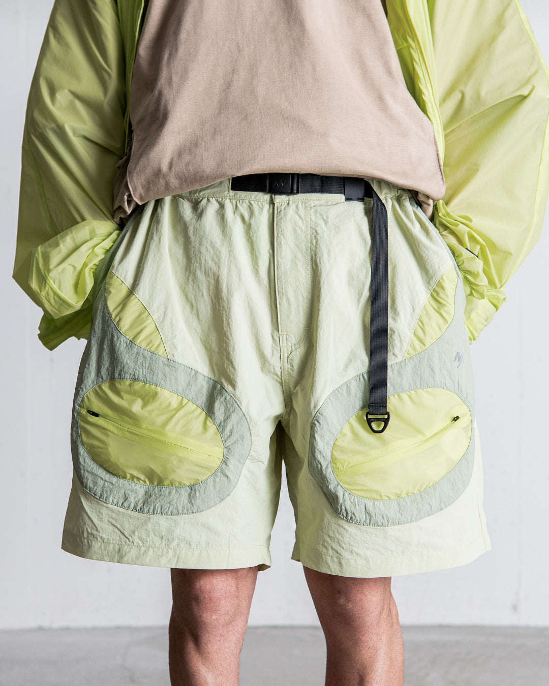 NINE point NINE Lagoon Transparent Pocket Shorts