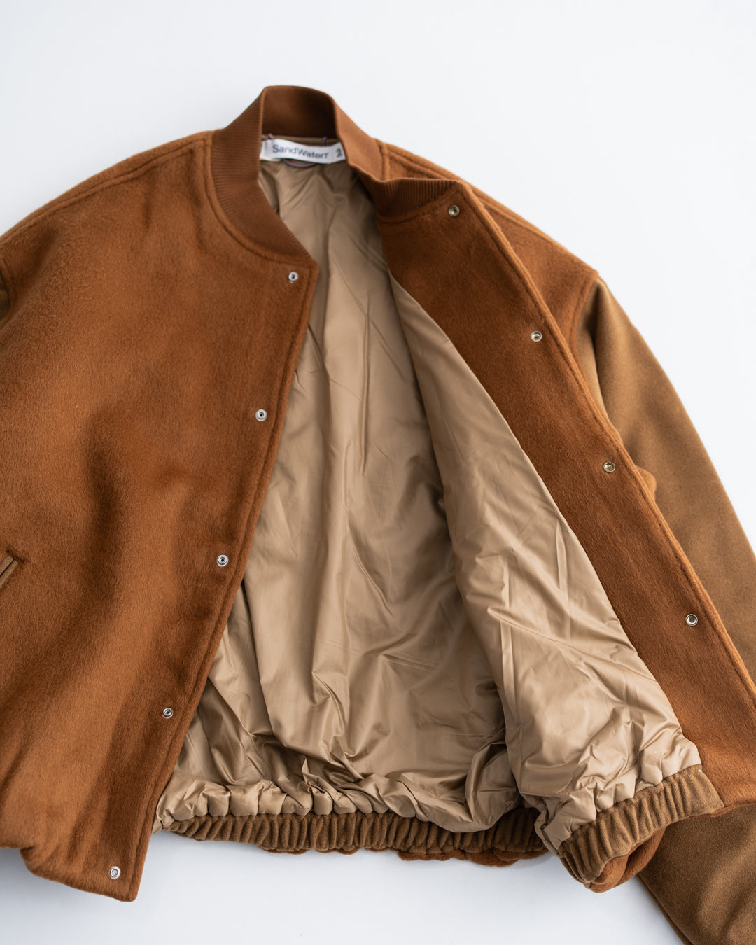 SandWaterr RESEARCHED PADDED BLOUSON / WOOL MIX MELTON