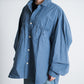 refomed  WRIST PATCH WIDE SHIRT "CHECK"