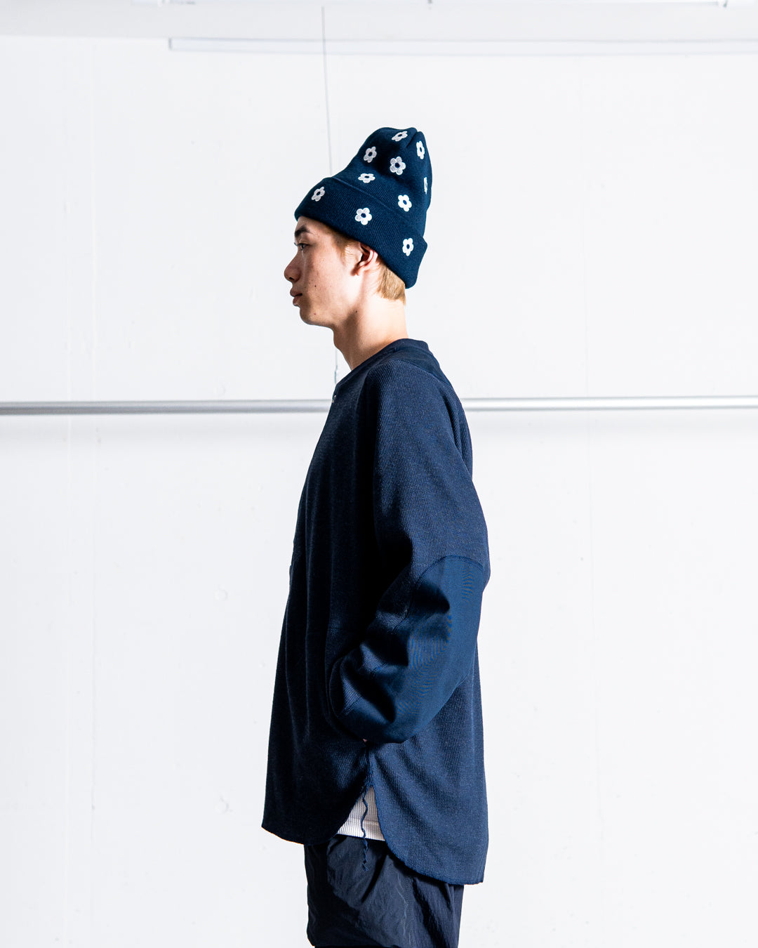 norbit Wool cotton waffle Henley neck T-shirts