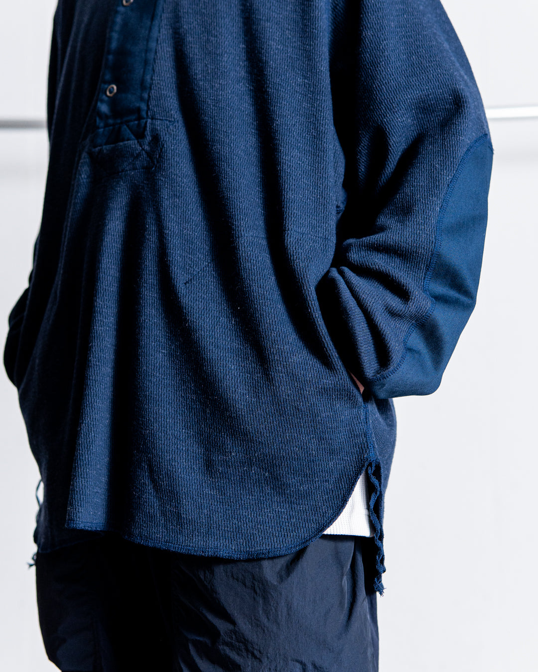 norbit Wool cotton waffle Henley neck T-shirts