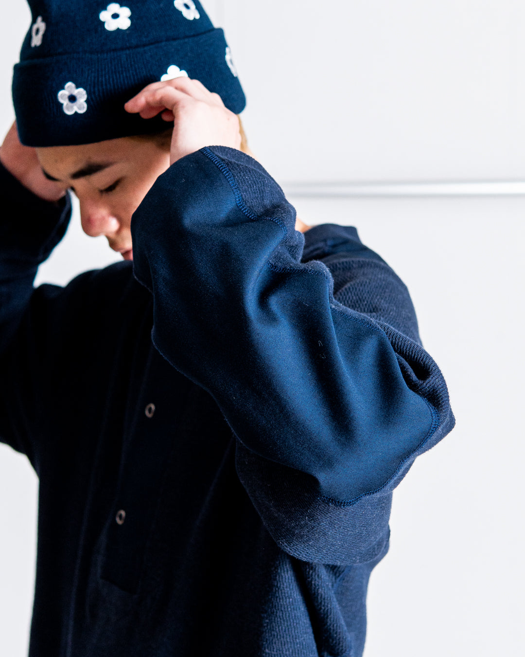 norbit Wool cotton waffle Henley neck T-shirts