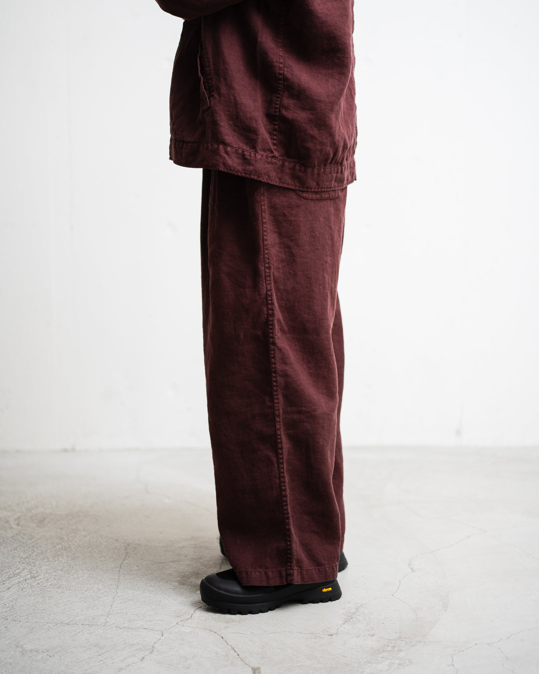 [LAST 1] ANACHRONORM SULFUR DYED LINEN WIDE EASY PANTS