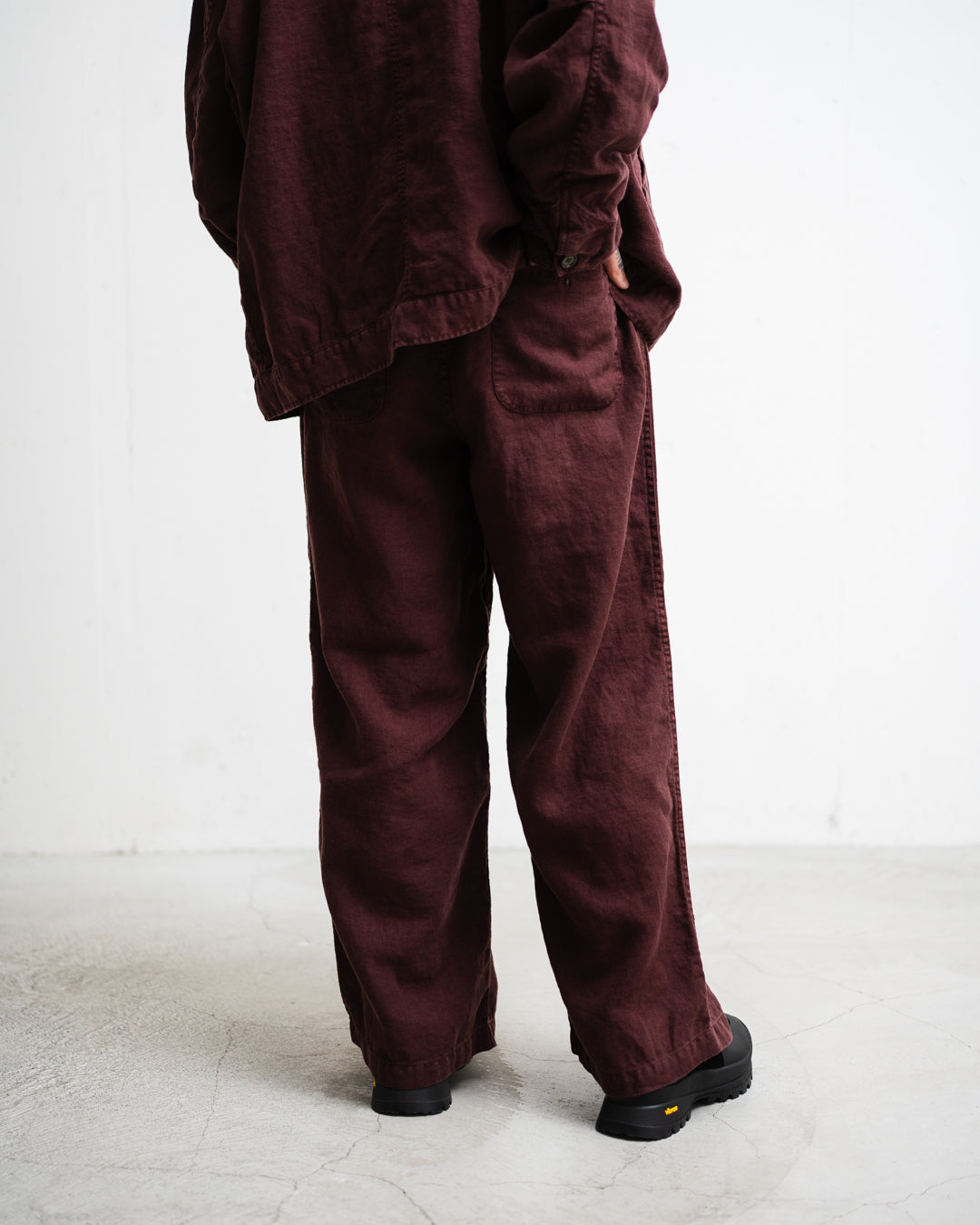 [LAST 1] ANACHRONORM SULFUR DYED LINEN WIDE EASY PANTS