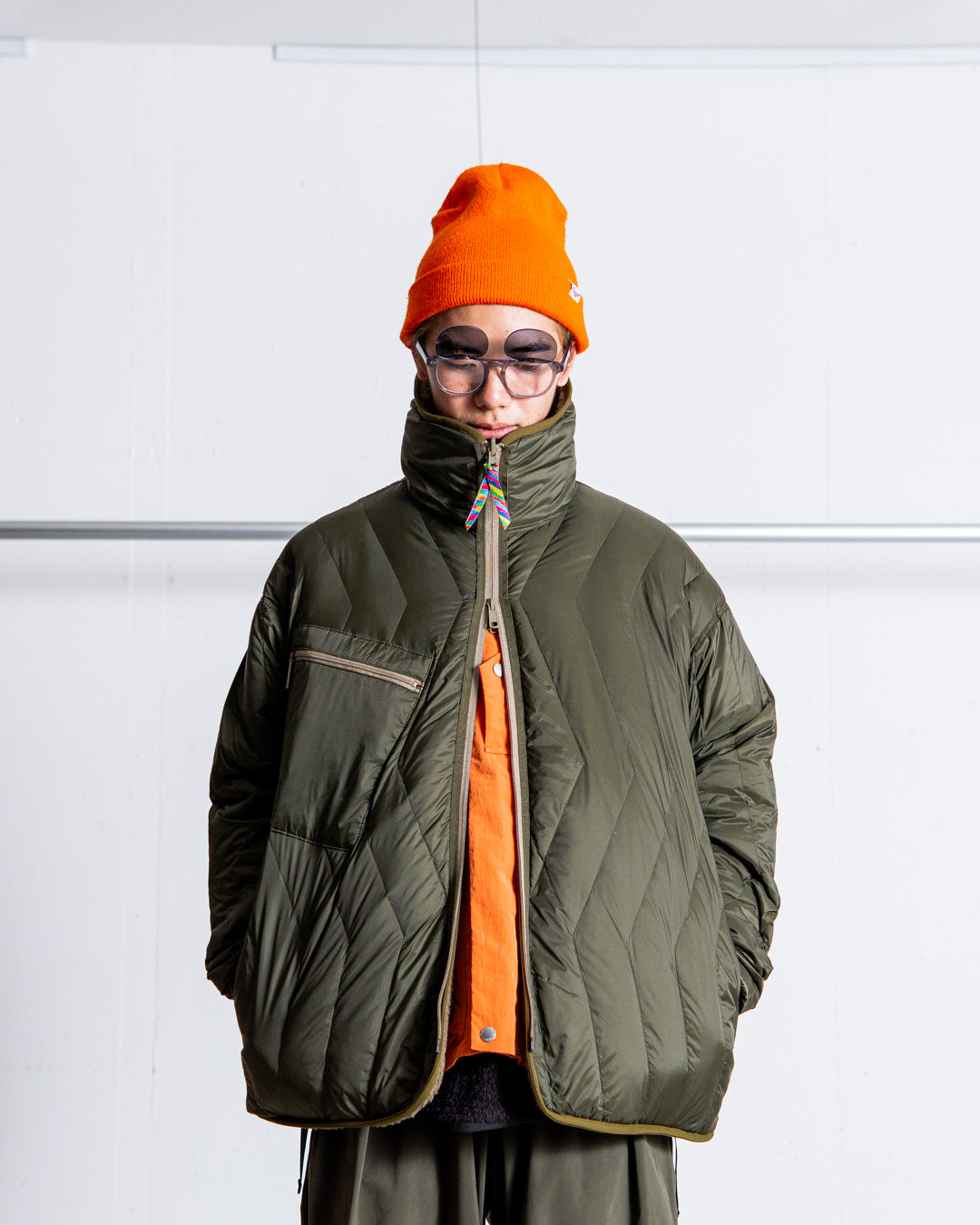 【collaboration】 is-ness × TAION REVERSIBLE FLEECE DOWN JACKET