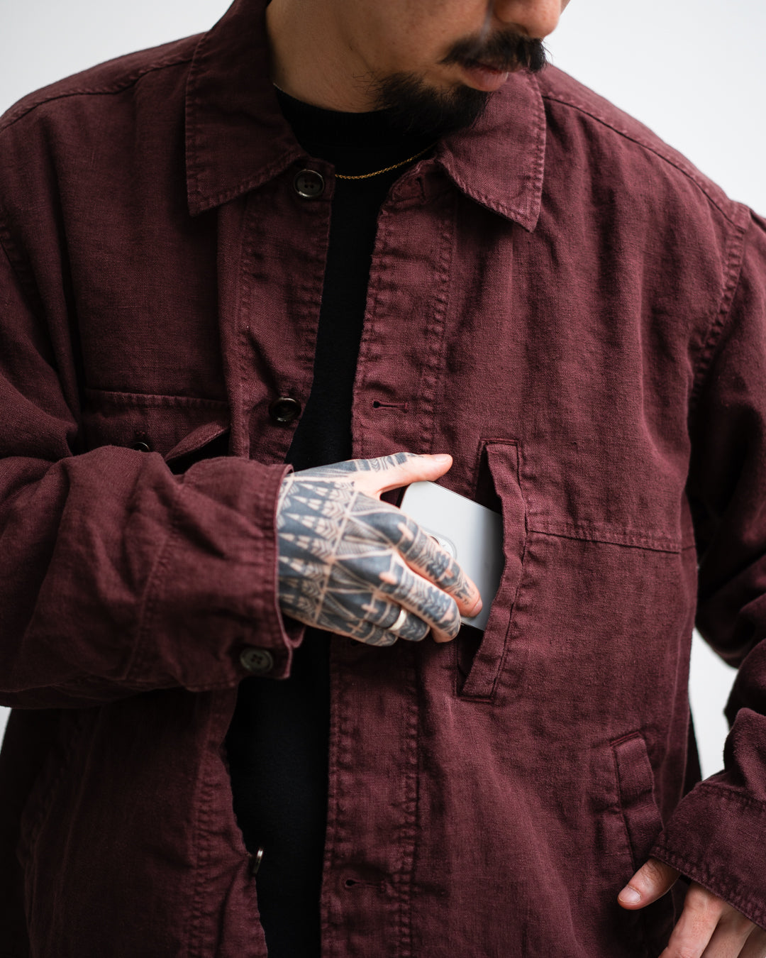 [LAST 1] ANACHRONORM SULFUR DYED LINEN UTILITY JACKET