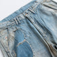 ANACHRONORM REMAKED DOUBLEKNEE DENIM PAINTER PANTS