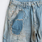 ANACHRONORM REMAKED DOUBLEKNEE DENIM PAINTER PANTS