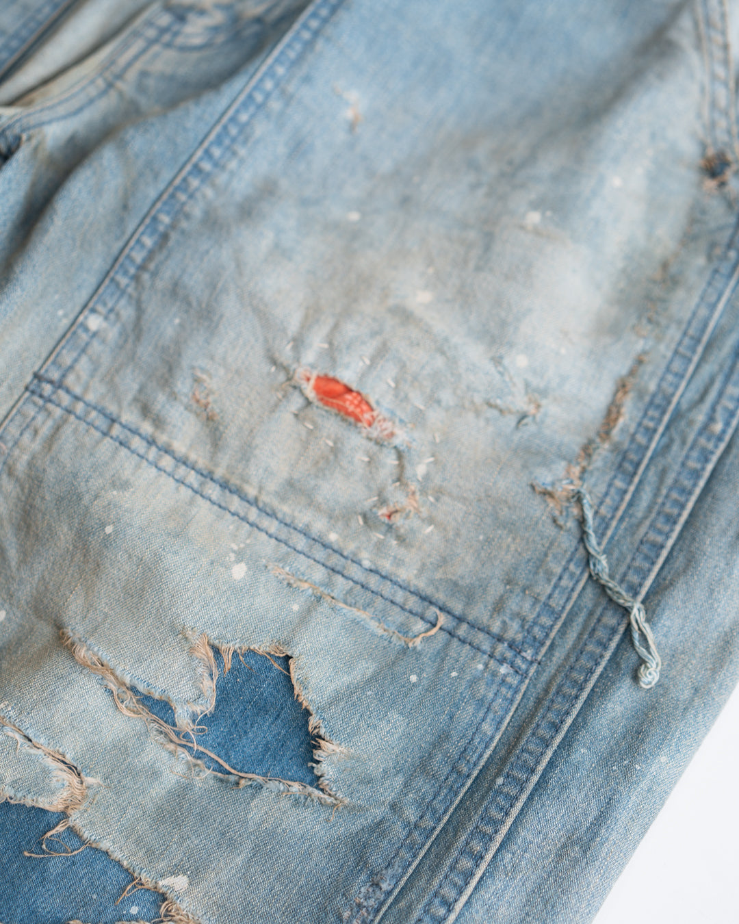 ANACHRONORM REMAKED DOUBLEKNEE DENIM PAINTER PANTS