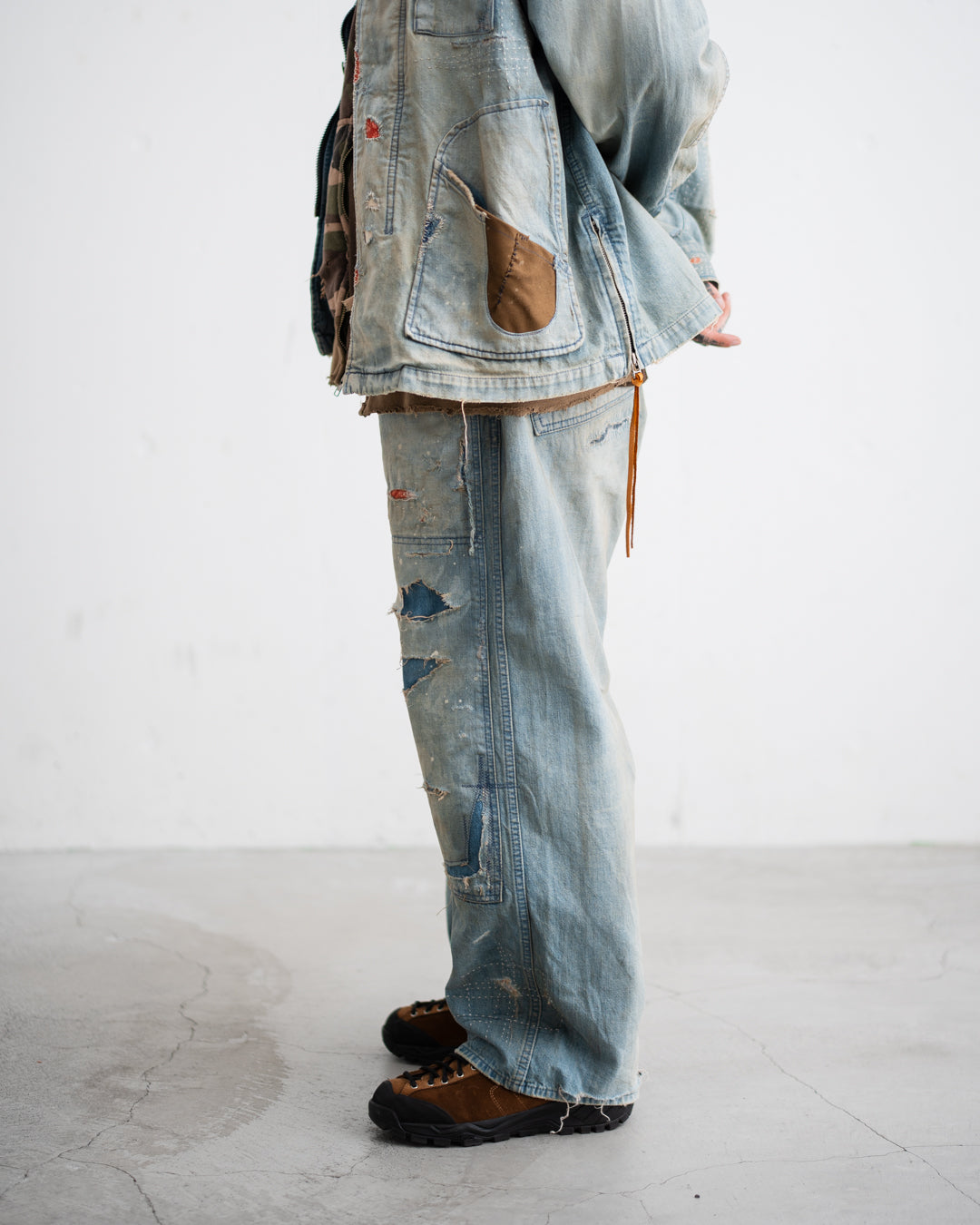 通販] ANACHRONORM(アナクロノーム) REMAKED DOUBLEKNEE DENIM PAINTER