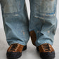 ANACHRONORM REMAKED DOUBLEKNEE DENIM PAINTER PANTS