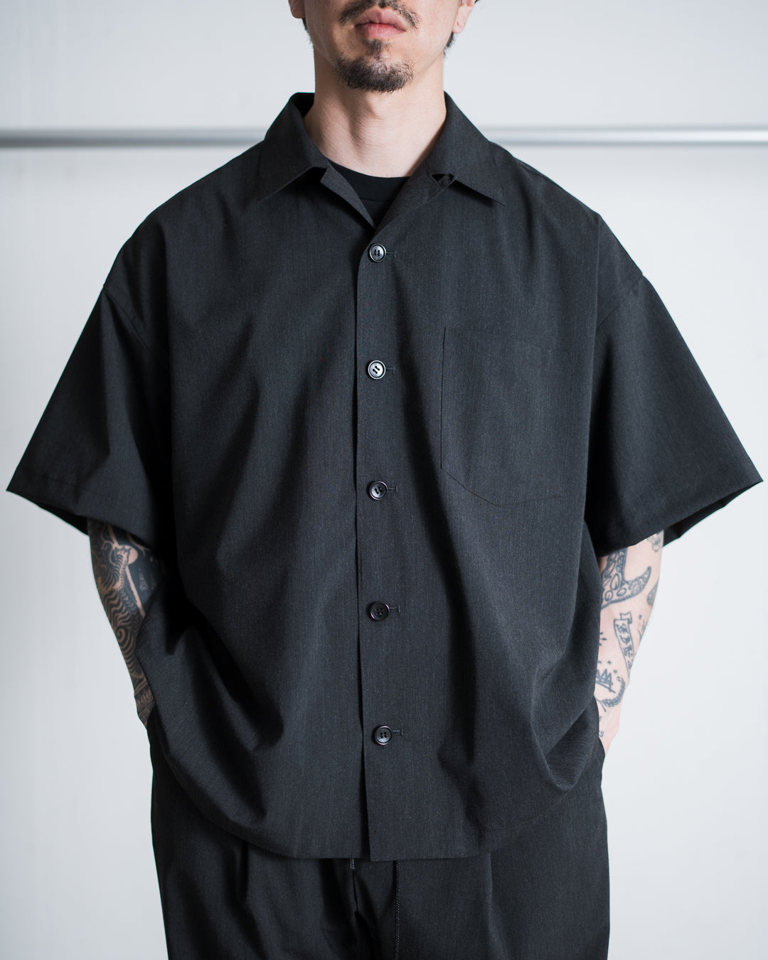 is-ness OPEN COLLAR BOX SHIRTS