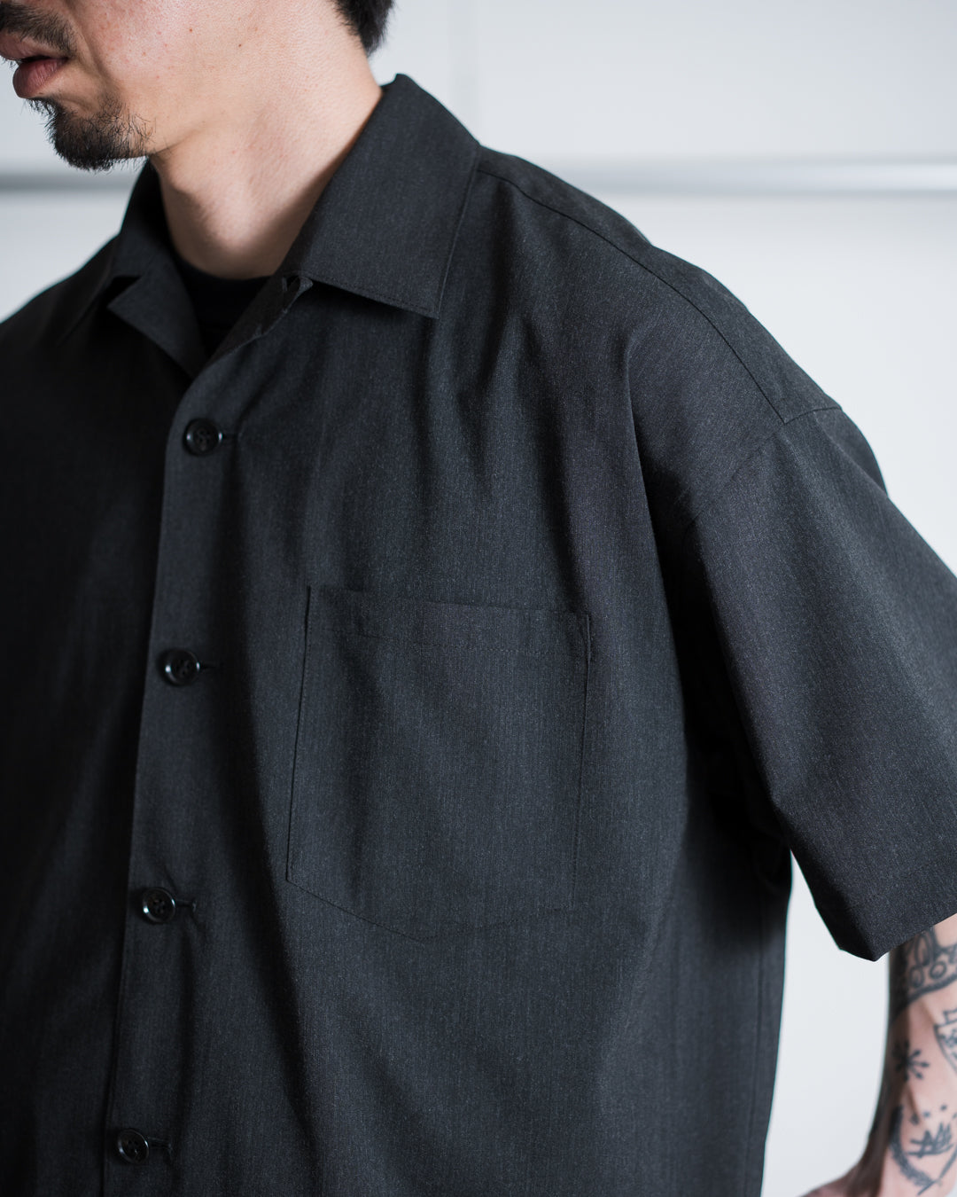 is-ness OPEN COLLAR BOX SHIRTS