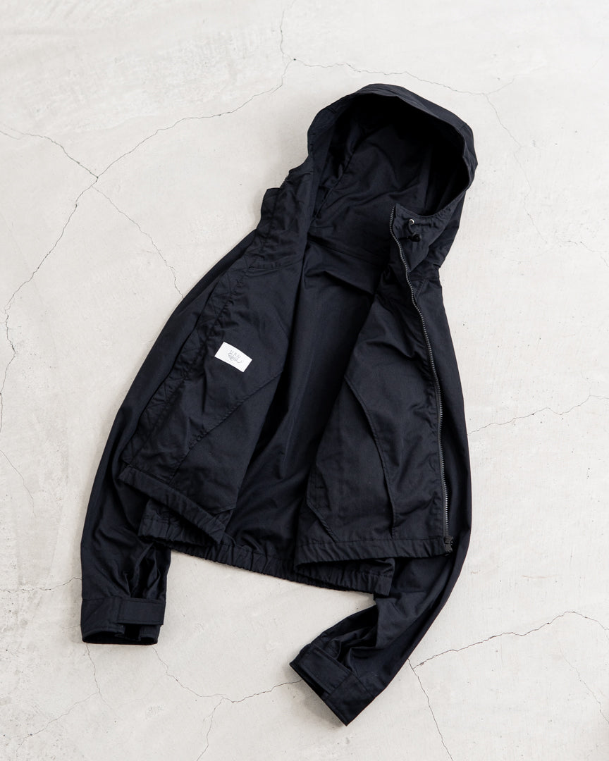 URU NYLON SILK - HOODED ZIP UP BLOUSON