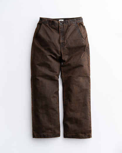 [LAST 1] Name. WAX COATING STRAIGHT TROUSERS : DELTA SHAPE