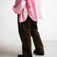 [LAST 1] Name. WAX COATING STRAIGHT TROUSERS : DELTA SHAPE