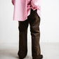 [LAST 1] Name. WAX COATING STRAIGHT TROUSERS : DELTA SHAPE