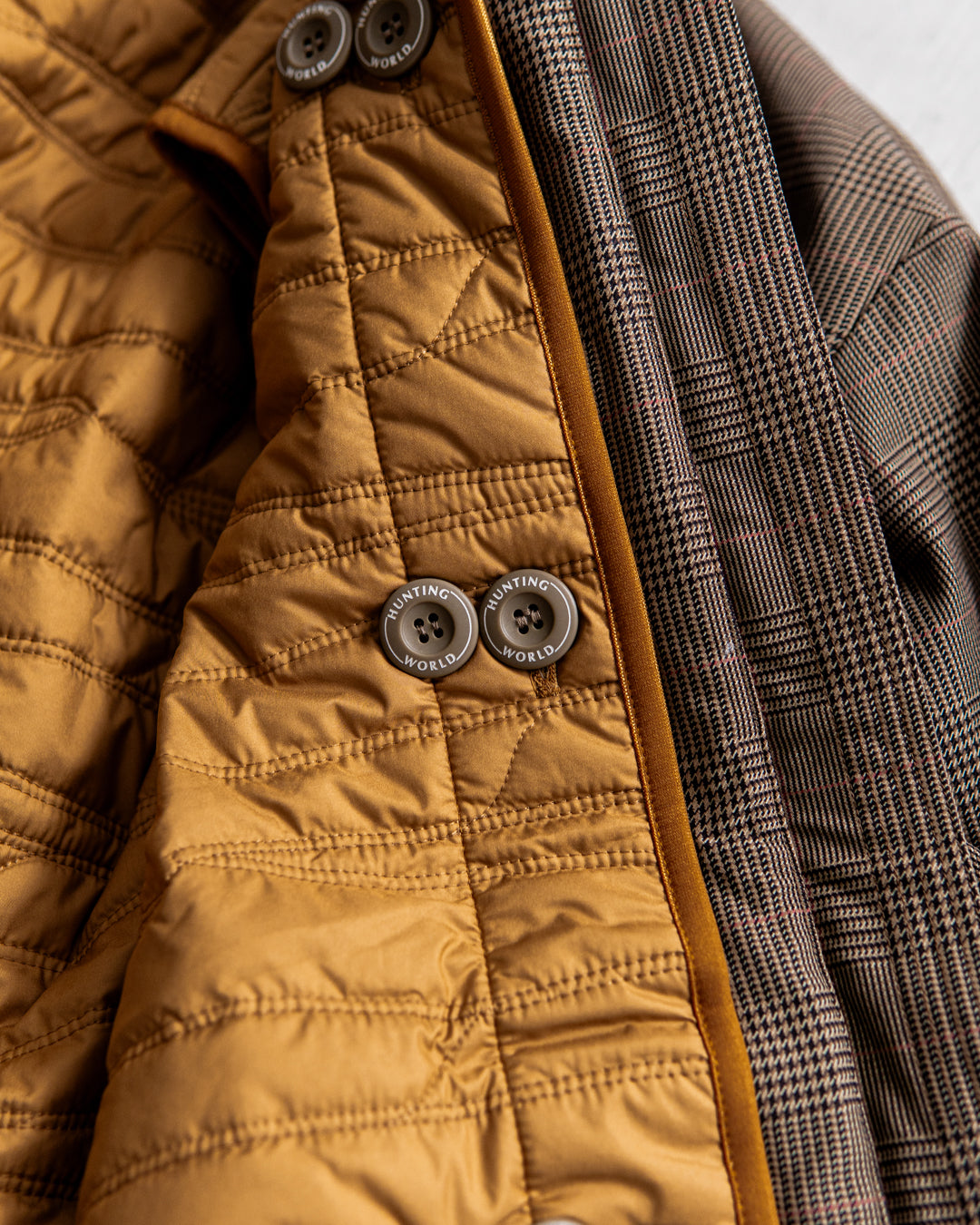 【limited】HUNTING WORLD CRAFTED BY DESCENTE.LAB ATY STRETCH WOVEN QUILTED SHORT LINER COAT