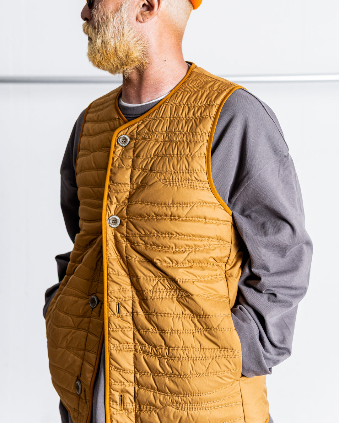 【limited】HUNTING WORLD CRAFTED BY DESCENTE.LAB ATY STRETCH WOVEN QUILTED SHORT LINER COAT