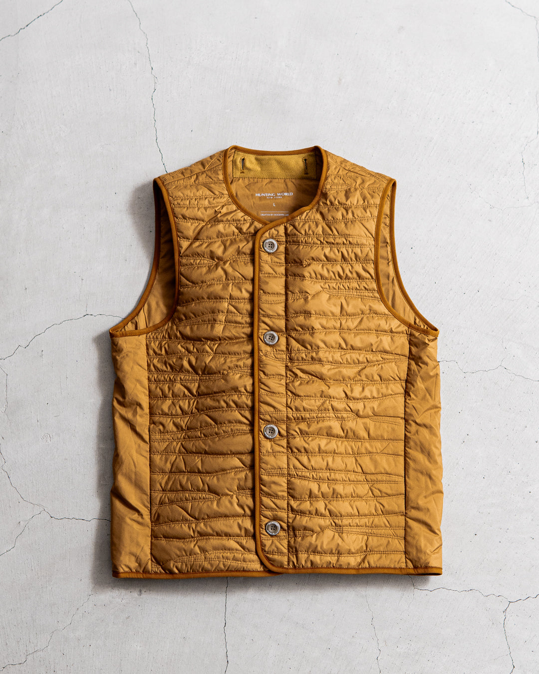 【limited】HUNTING WORLD CRAFTED BY DESCENTE.LAB ATY STRETCH WOVEN QUILTED SHORT LINER COAT