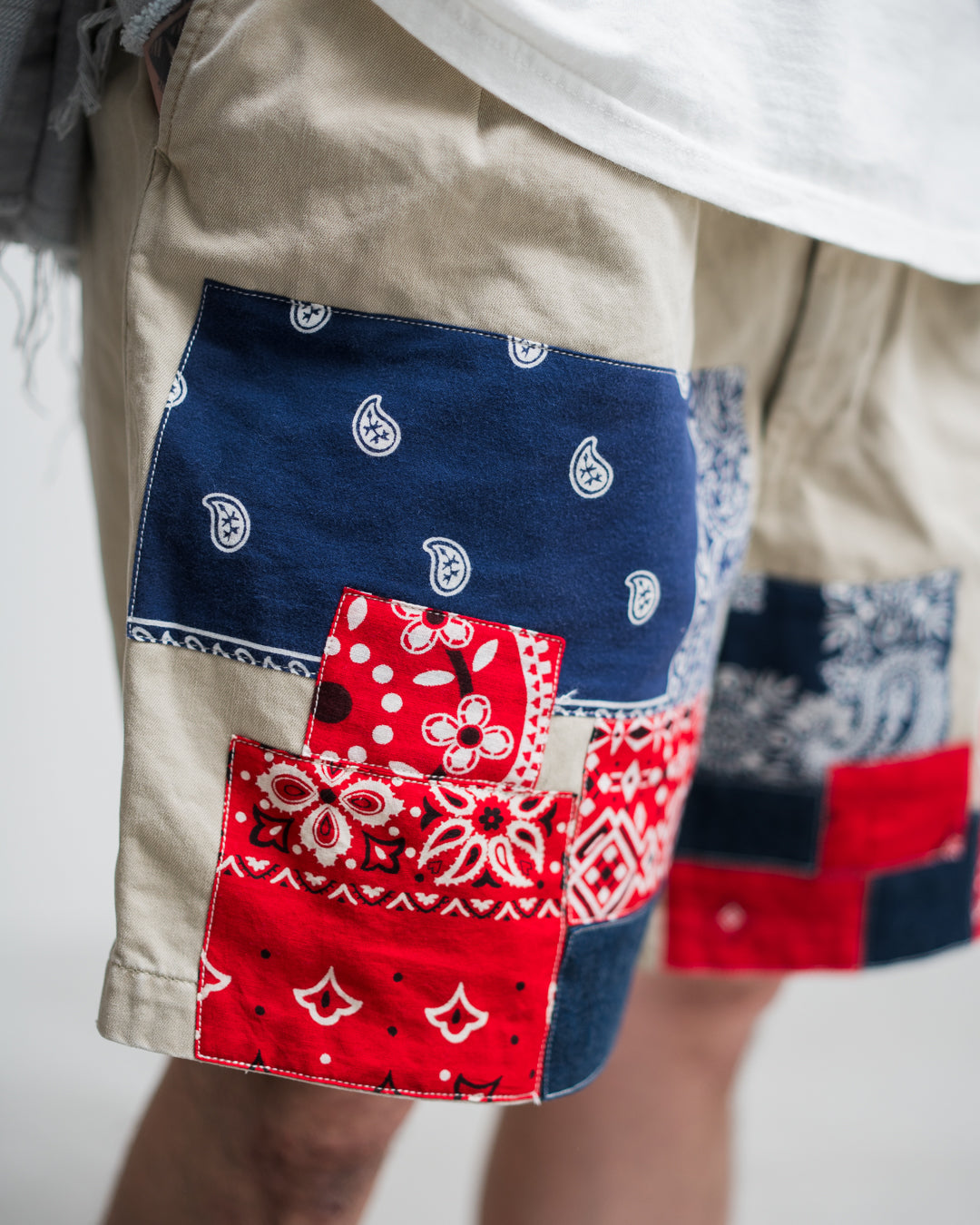 BOWWOW BANDANA REMADE CHINO SHORTS