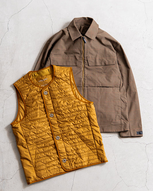 【limited】HUNTING WORLD CRAFTED BY DESCENTE.LAB ATY STRETCH WOVEN QUILTED SHORT LINER COAT