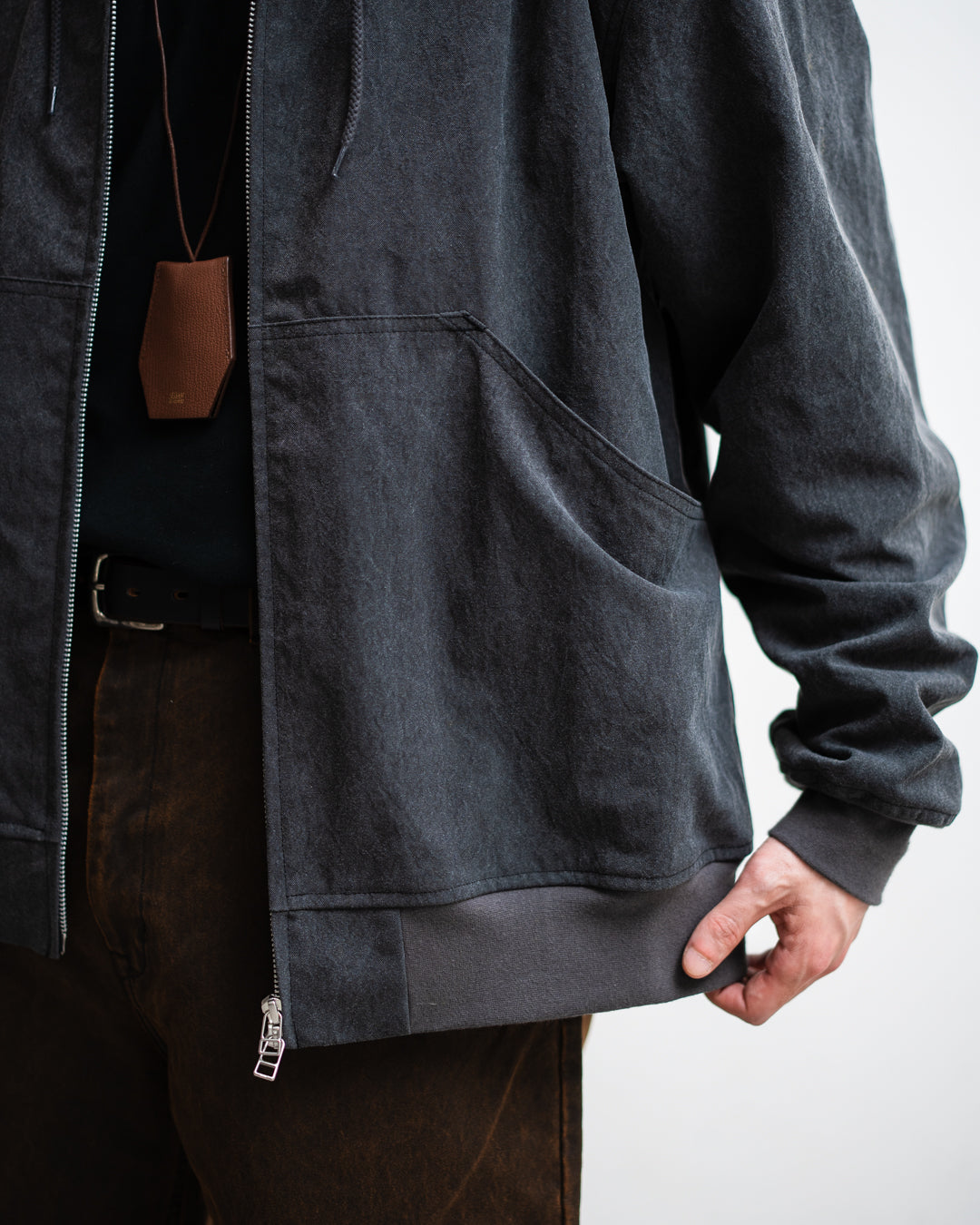 COMFORTABLE REASON Pigment Coating Hooded Jacket