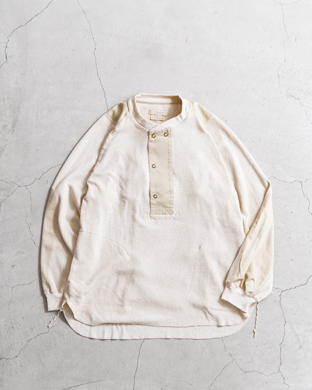norbit Wool cotton waffle Henley neck T-shirts