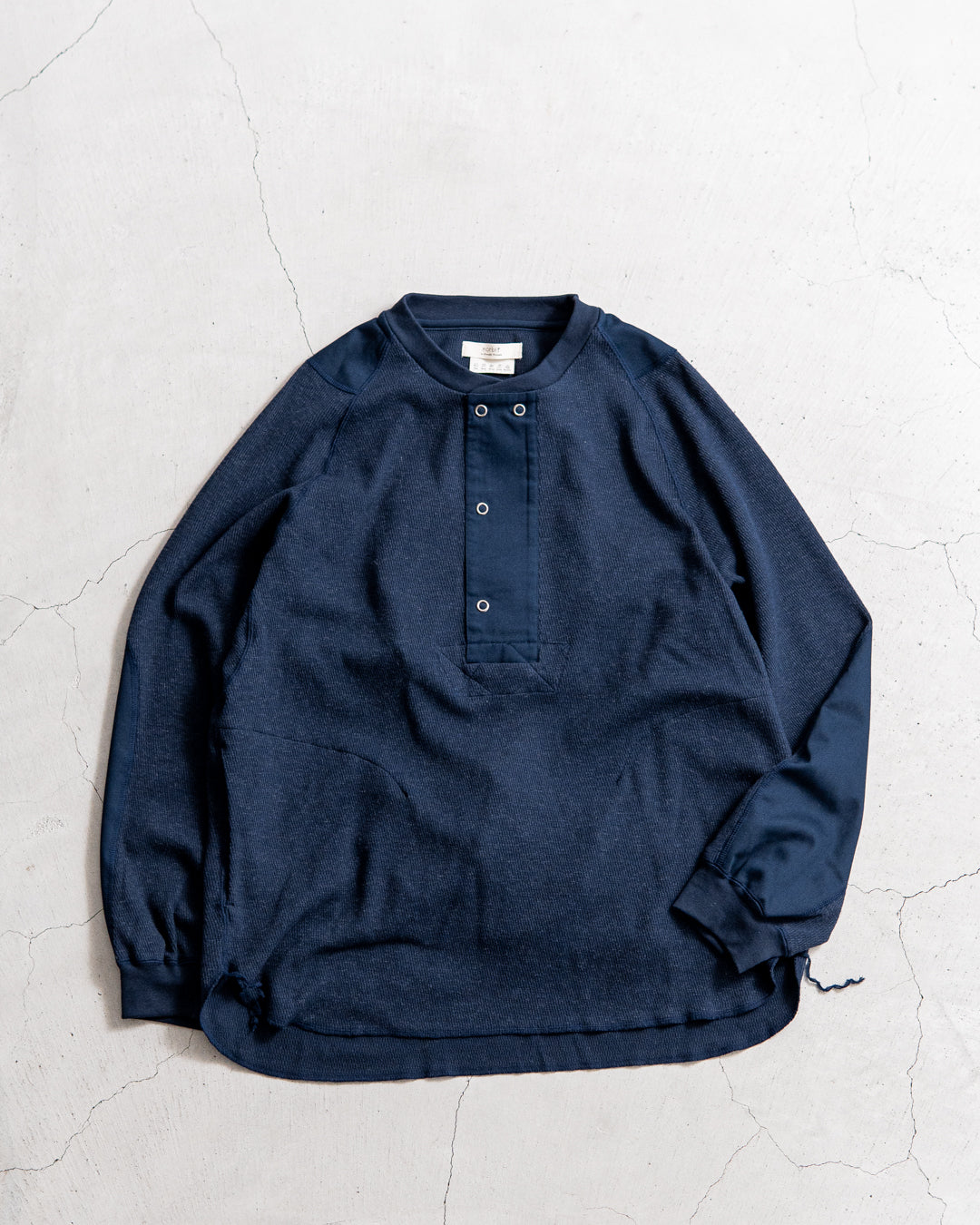 norbit Wool cotton waffle Henley neck T-shirts