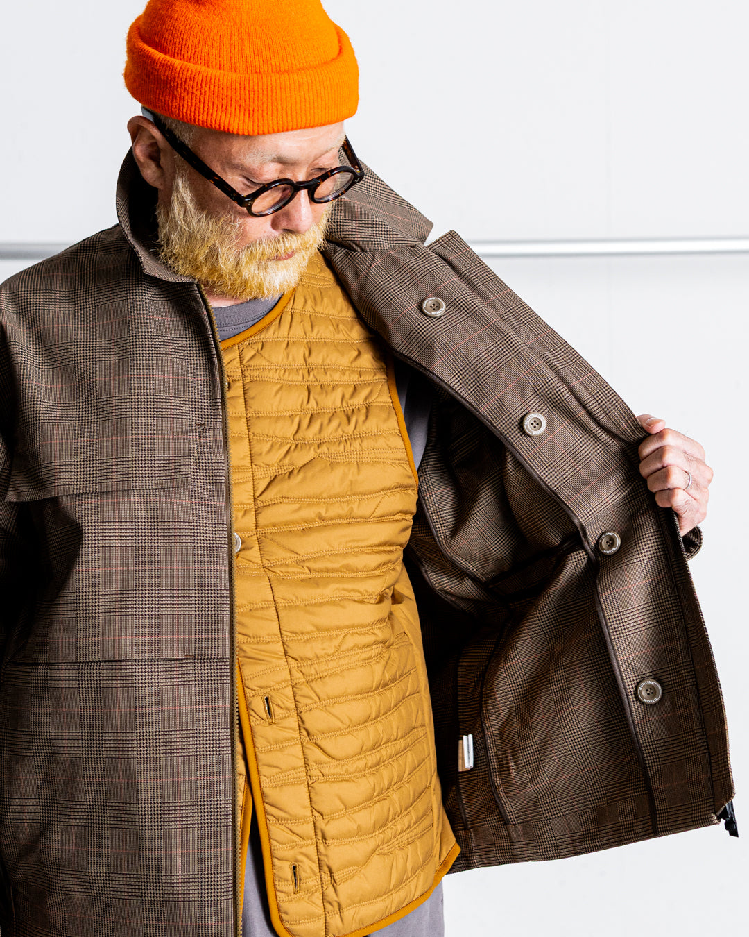 【limited】HUNTING WORLD CRAFTED BY DESCENTE.LAB ATY STRETCH WOVEN QUILTED SHORT LINER COAT