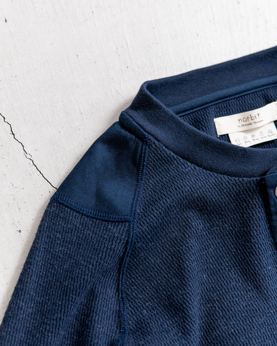 norbit Wool cotton waffle Henley neck T-shirts