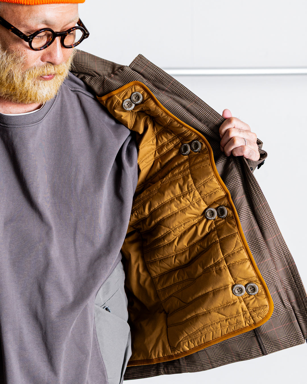 【limited】HUNTING WORLD CRAFTED BY DESCENTE.LAB ATY STRETCH WOVEN QUILTED SHORT LINER COAT
