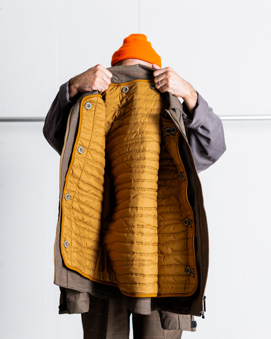 【limited】HUNTING WORLD CRAFTED BY DESCENTE.LAB ATY STRETCH WOVEN QUILTED SHORT LINER COAT