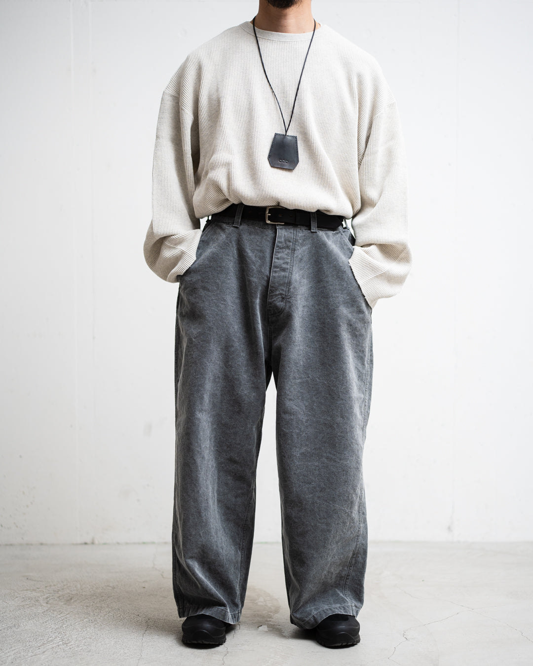 refomed  FRESH MAN DUCK WIDE PANTS