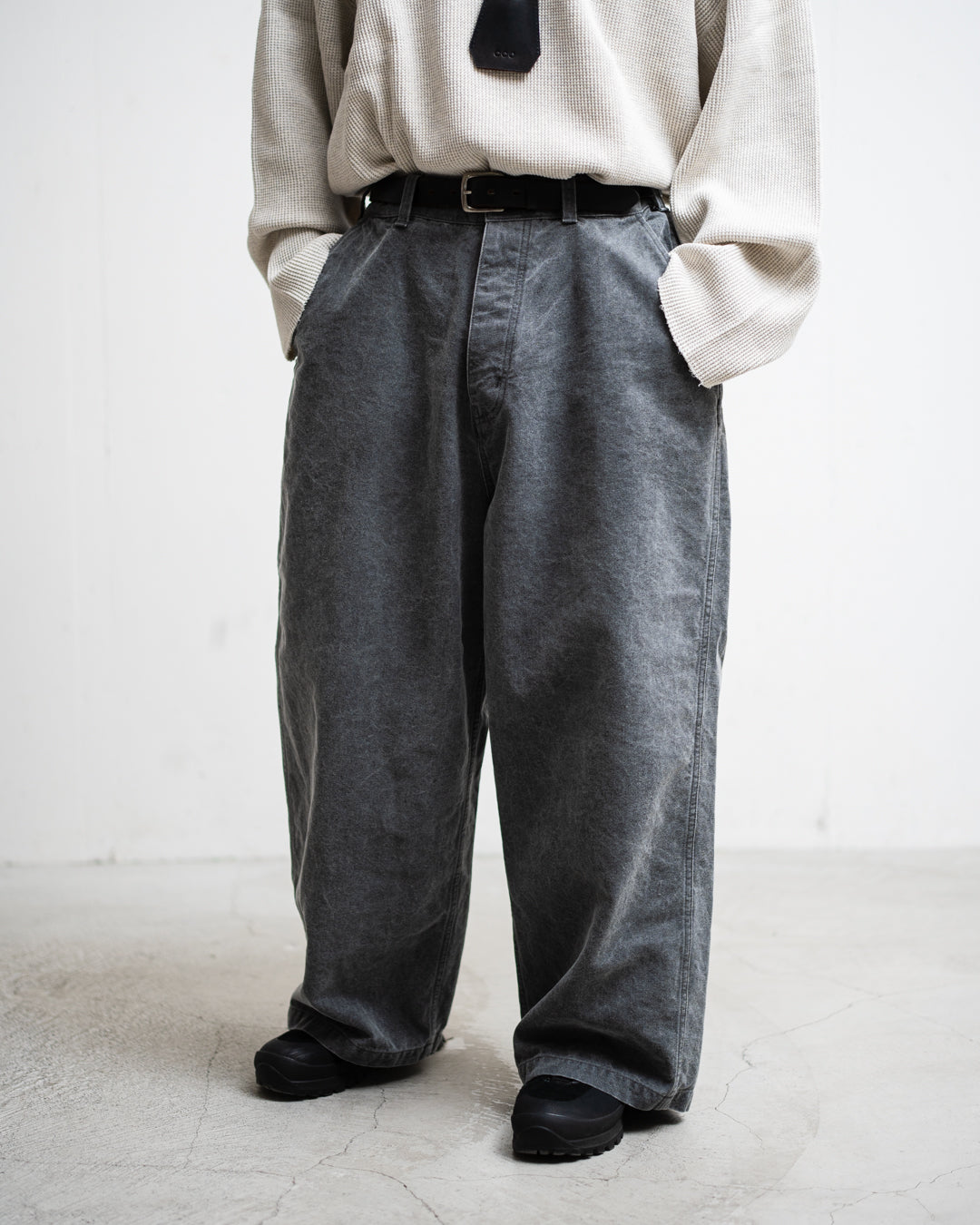 refomed  FRESH MAN DUCK WIDE PANTS