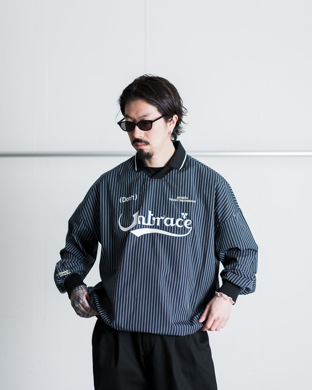 UNTRACE STRIPE FOOTBALL GAME SHIRT L/S