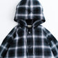 [3.7 sat 12:00 Release] SEDAN ALL-PURPOSE Ombre Plaid Hooded Shirt