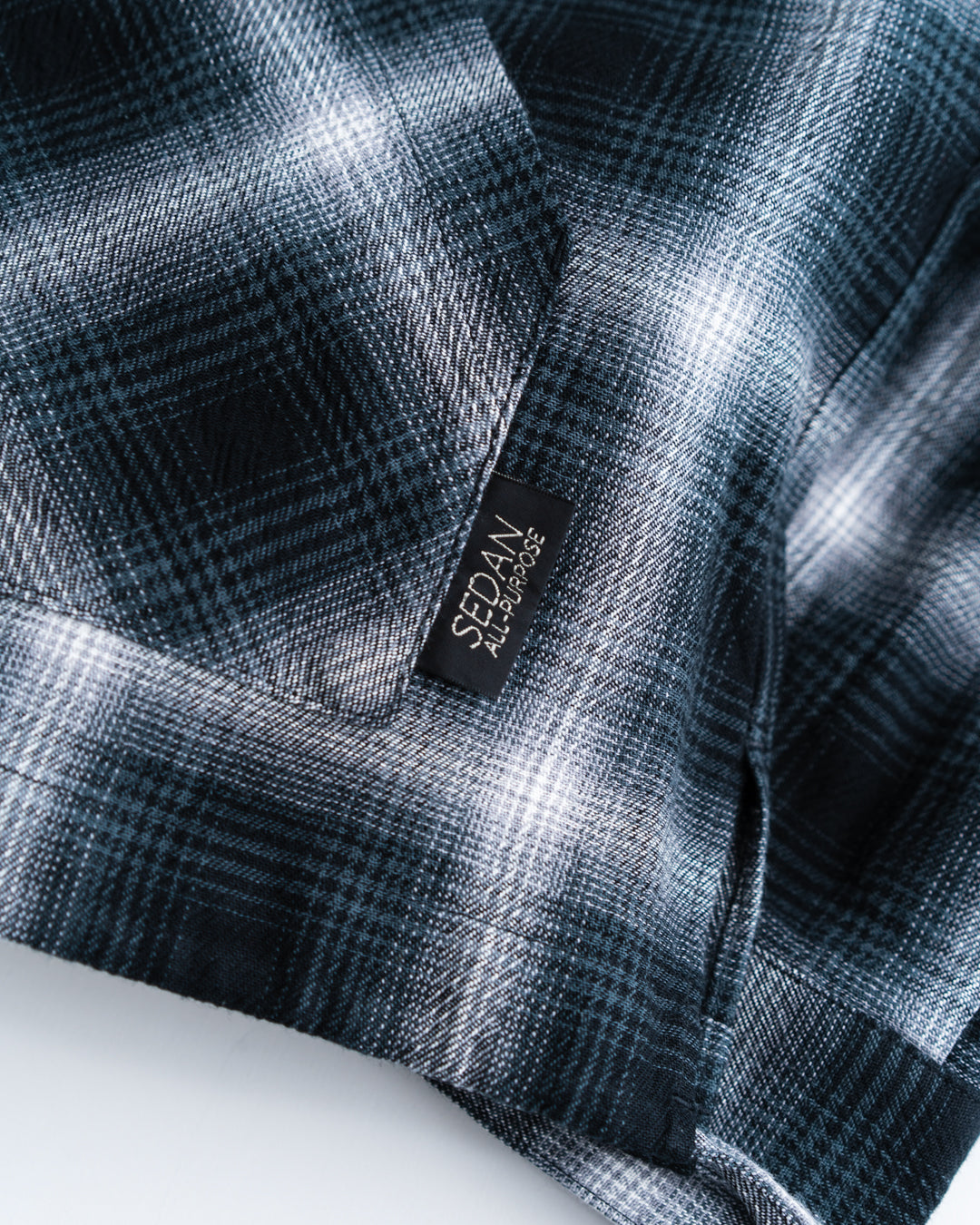 [3.7 sat 12:00 Release] SEDAN ALL-PURPOSE Ombre Plaid Hooded Shirt