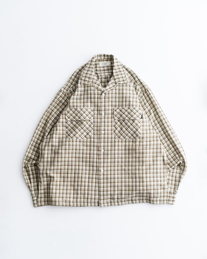 SEDAN ALL-PURPOSE Double Gauze Plaid Open Collar Shirt
