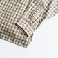 [3.7 sat 12:00 Release] SEDAN ALL-PURPOSE Double Gauze Plaid Open Collar Shirt
