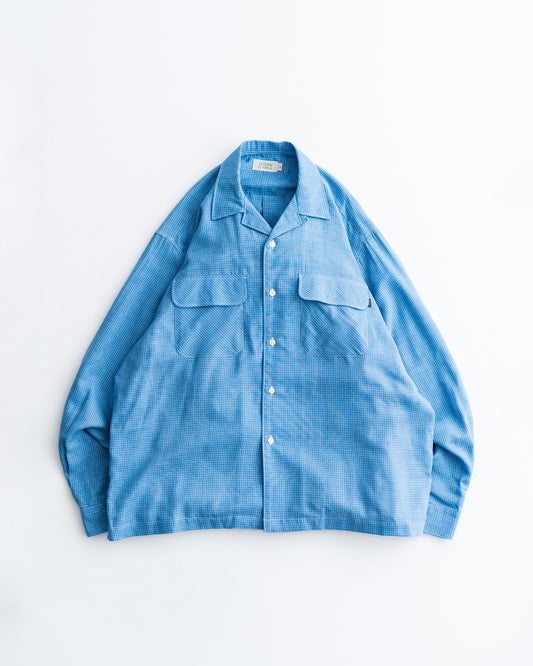 [3.7 sat 12:00 Release] SEDAN ALL-PURPOSE Double Gauze Plaid Open Collar Shirt