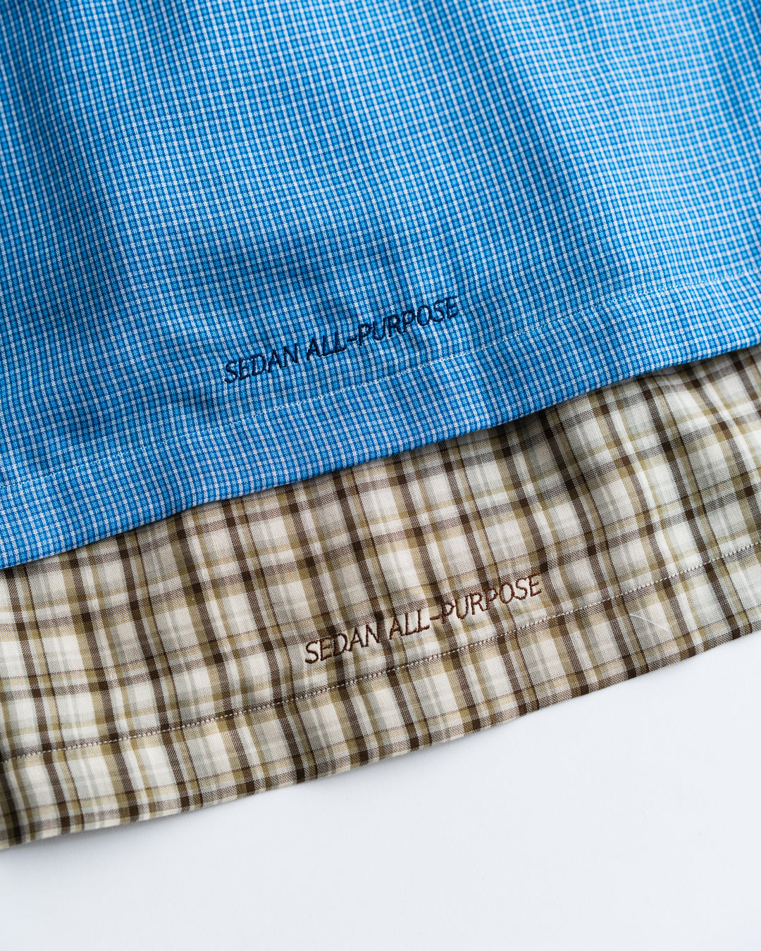 [3.7 sat 12:00 Release] SEDAN ALL-PURPOSE Double Gauze Plaid Open Collar Shirt