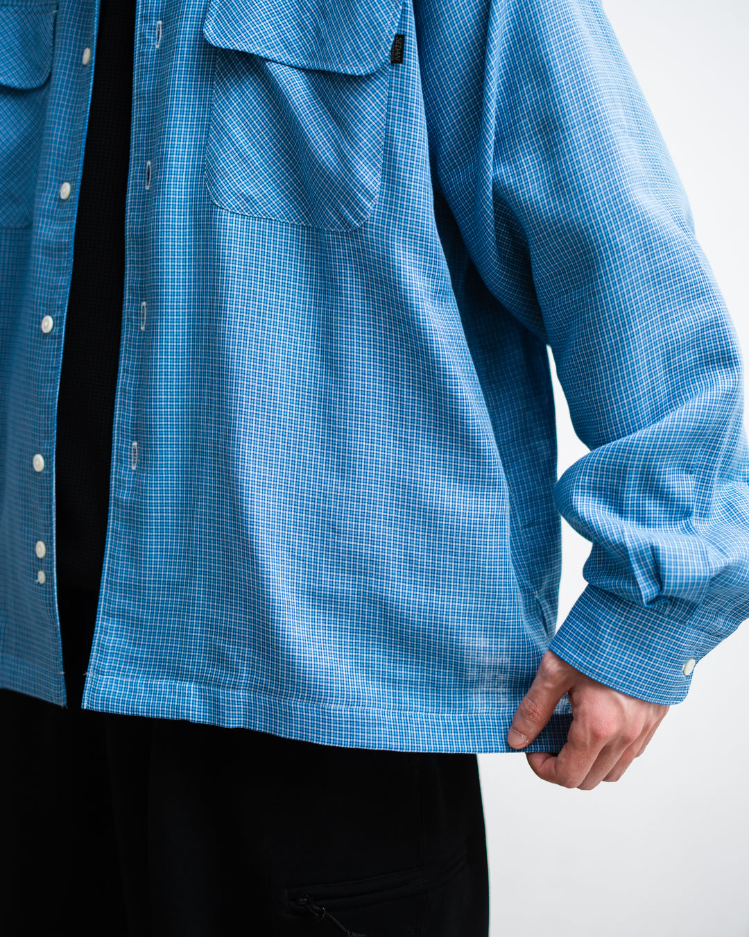 [3.7 sat 12:00 Release] SEDAN ALL-PURPOSE Double Gauze Plaid Open Collar Shirt