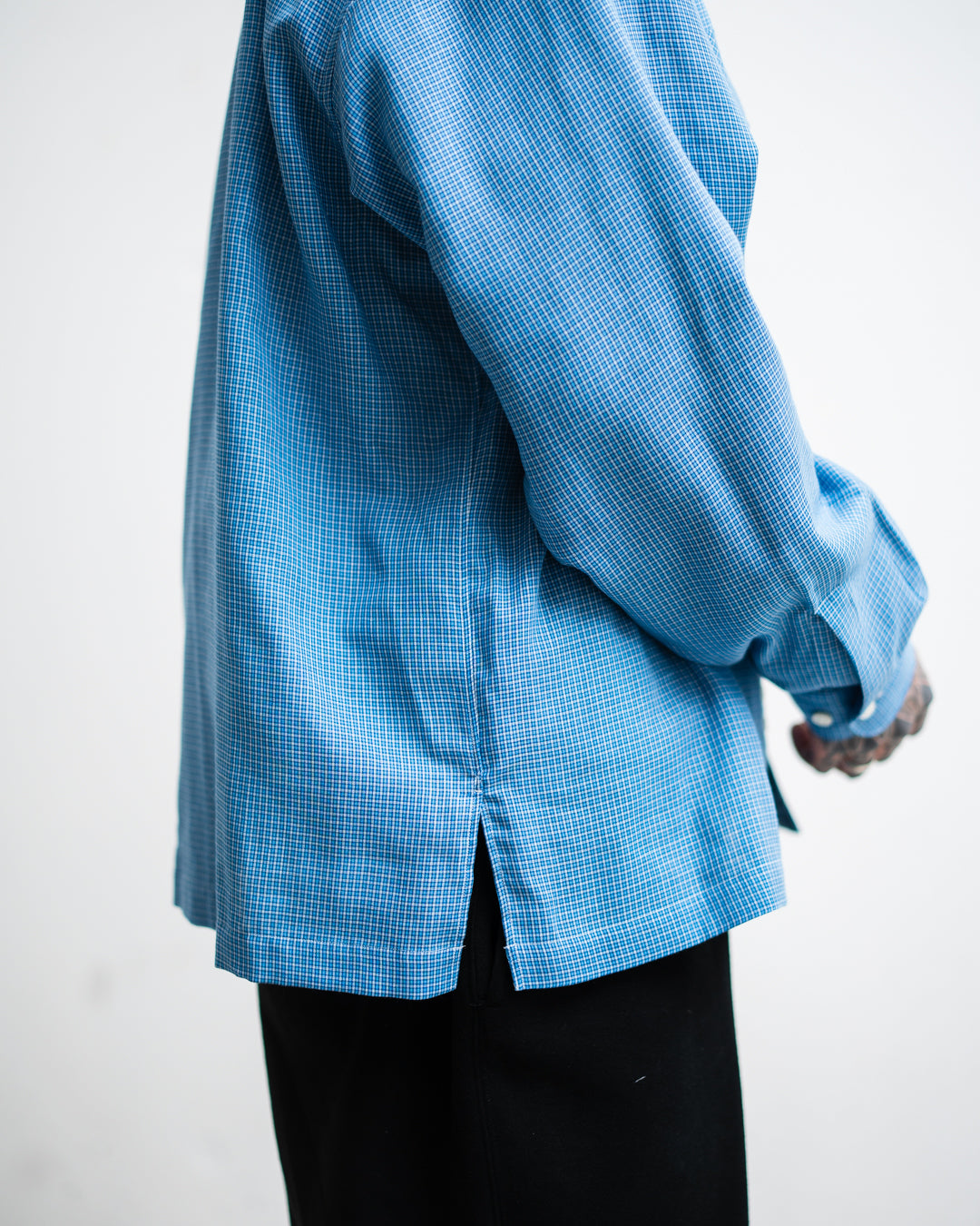 [3.7 sat 12:00 Release] SEDAN ALL-PURPOSE Double Gauze Plaid Open Collar Shirt