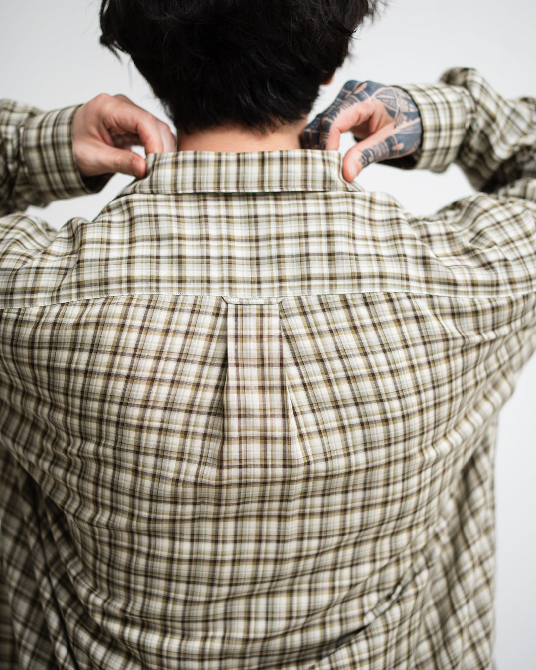 [3.7 sat 12:00 Release] SEDAN ALL-PURPOSE Double Gauze Plaid Open Collar Shirt