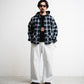 [LAST 1] SEDAN ALL-PURPOSE Ombre Plaid Hooded Shirt